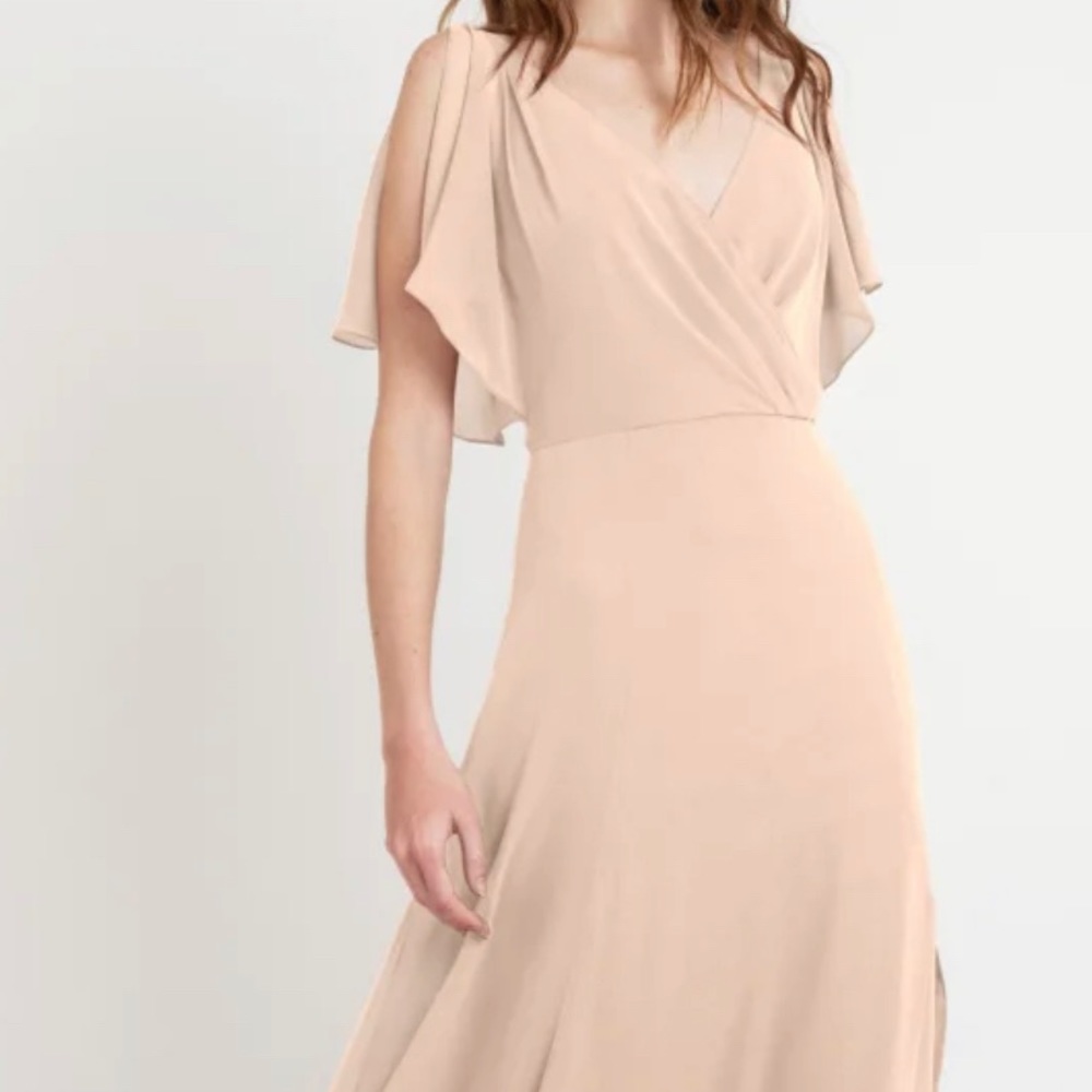 BHLDN Jenny yoo cassie bridesmaid dress in blush